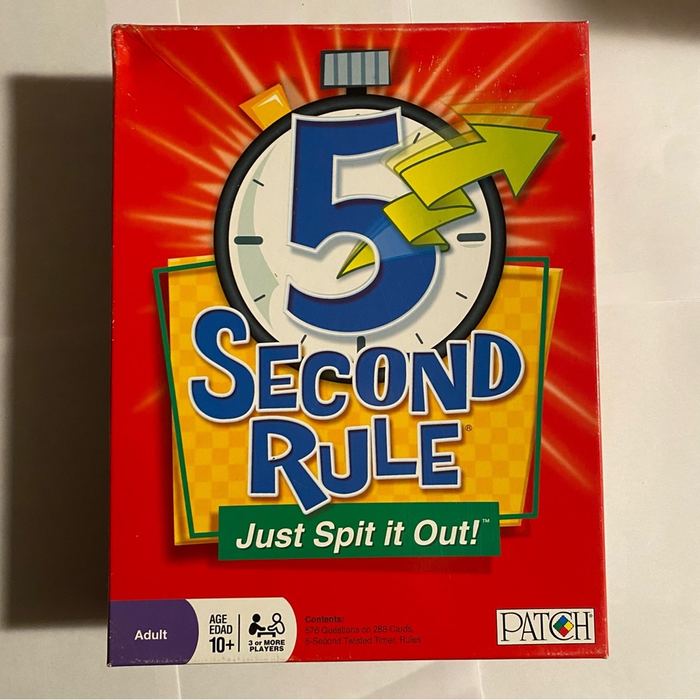 -5 Second Rule Just Spit It Out Board Game by Patch Magic